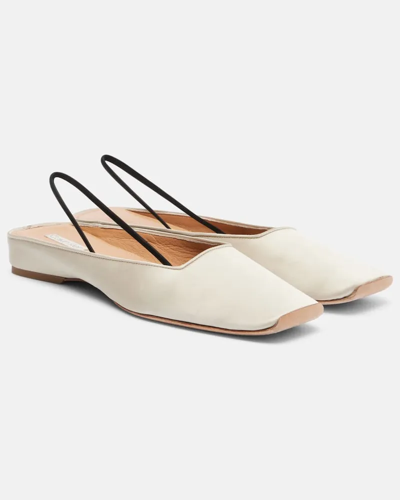 Calvin Klein Slingback-Ballerinas Kate aus Leder Weiß