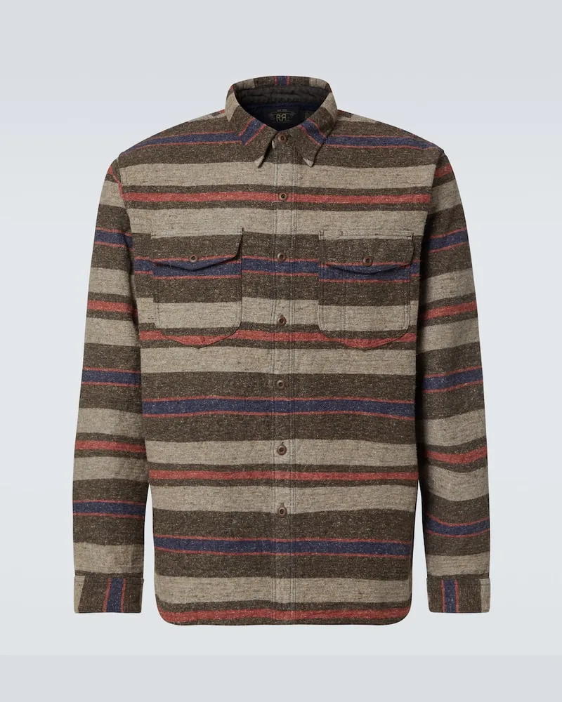 RRL Hemdjacke Preston aus einem Baumwollgemisch Braun