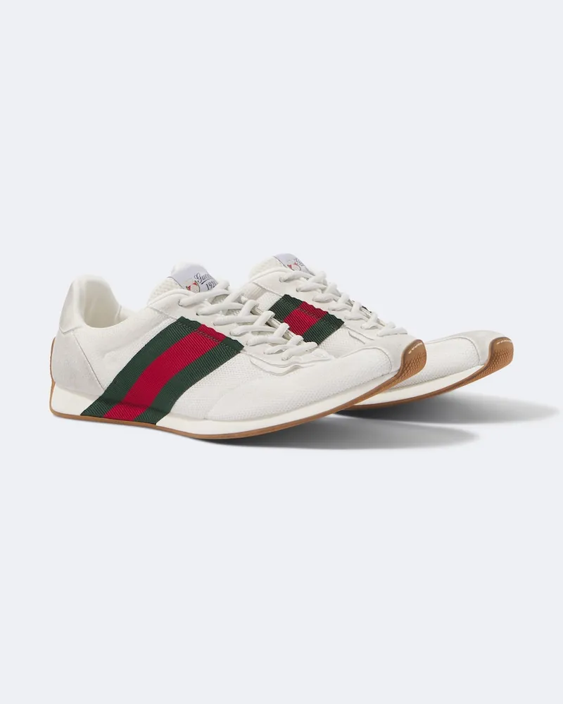 Gucci Sneakers Gucci Tempo mit Veloursleder Weiß