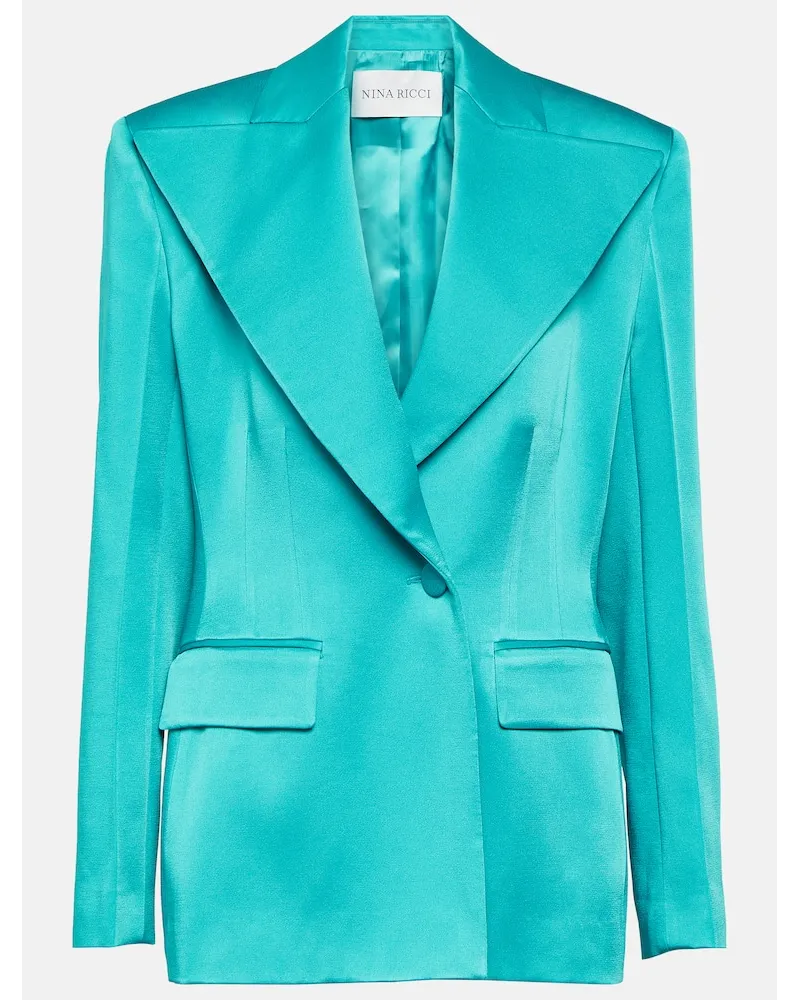 Nina Ricci Blazer aus Satin Blau