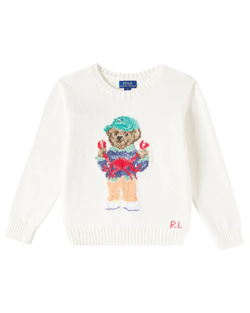 Ralph Lauren Pullover Polo Bear aus Baumwolle Weiß