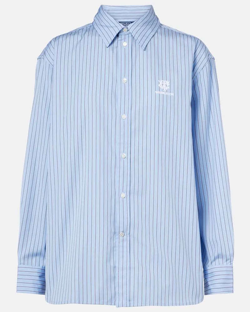 Ralph Lauren X Wimbledon Hemd aus Baumwolle Blau