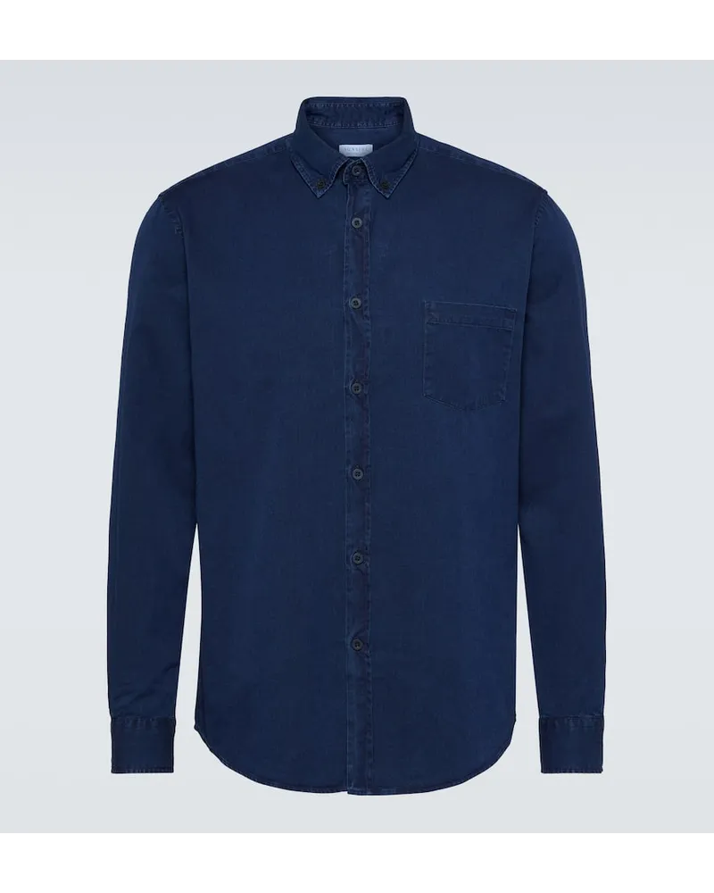 Sunspel Jeanshemd Blau