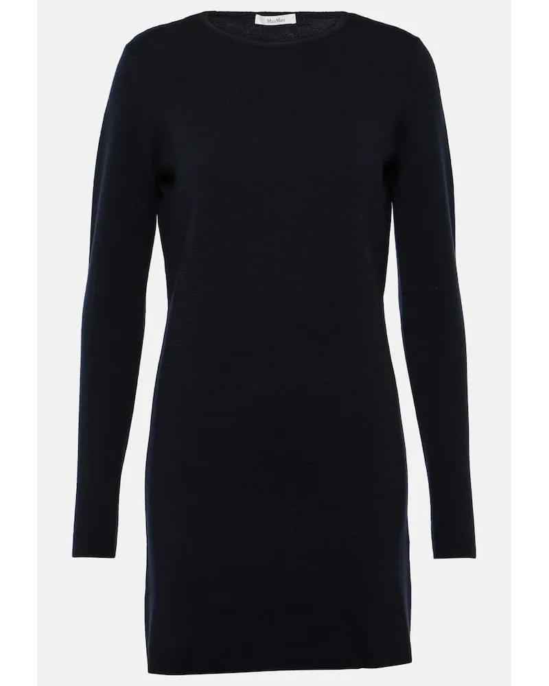 Max Mara Minikleid Eridani aus Wolle Blau