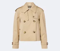 Zweireihige Jacke aus Baumwollgabardine