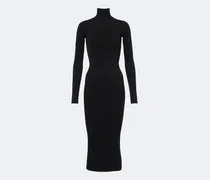 Rollkragen-Midikleid aus Jersey