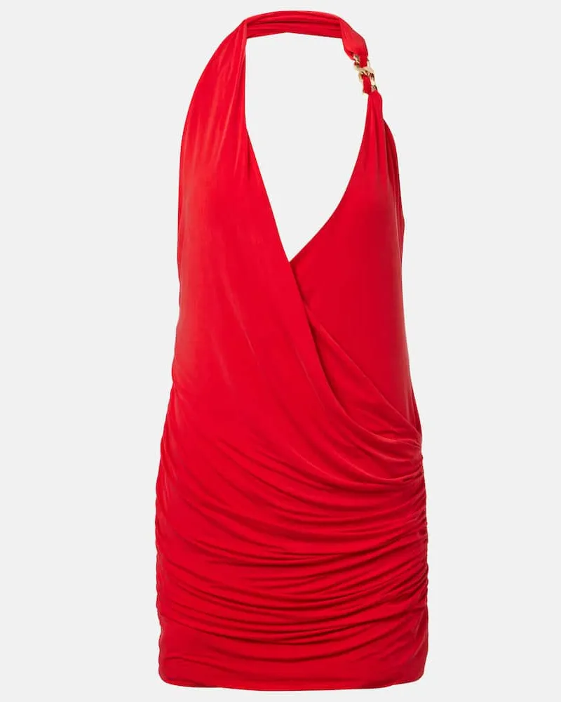 Balmain Minikleid aus Jersey Rot