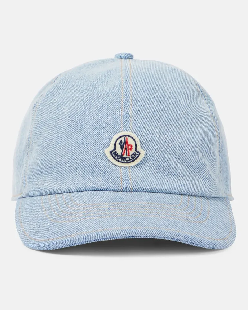 Moncler Baseballcap aus Denim Blau