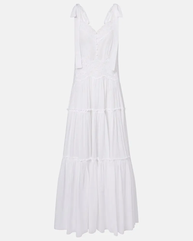 Chloé Chloé Maxikleid aus Baumwoll-Voile Weiß