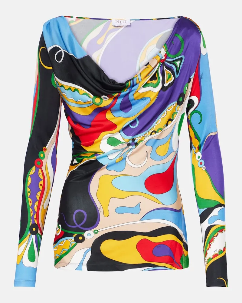 Emilio Pucci Top Orchidee aus Jersey Multicolor