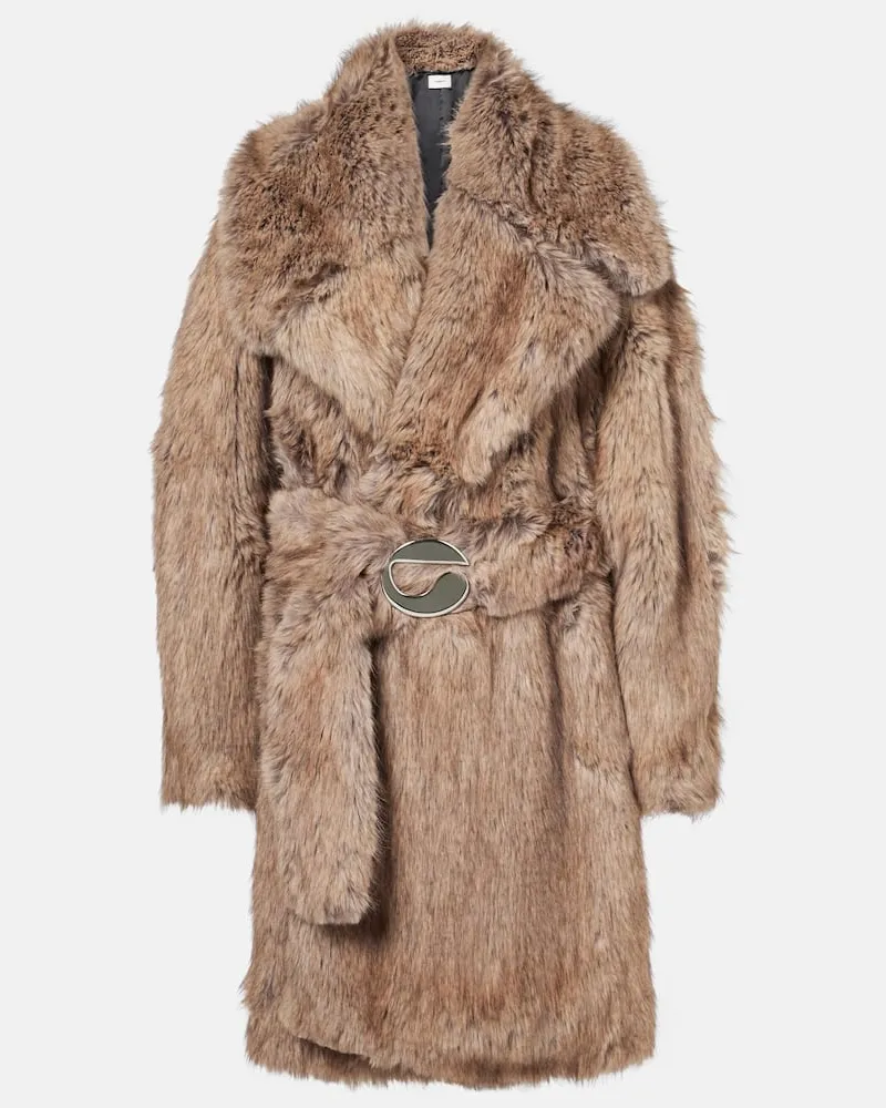 COPERNI Mantel aus Faux Fur Braun