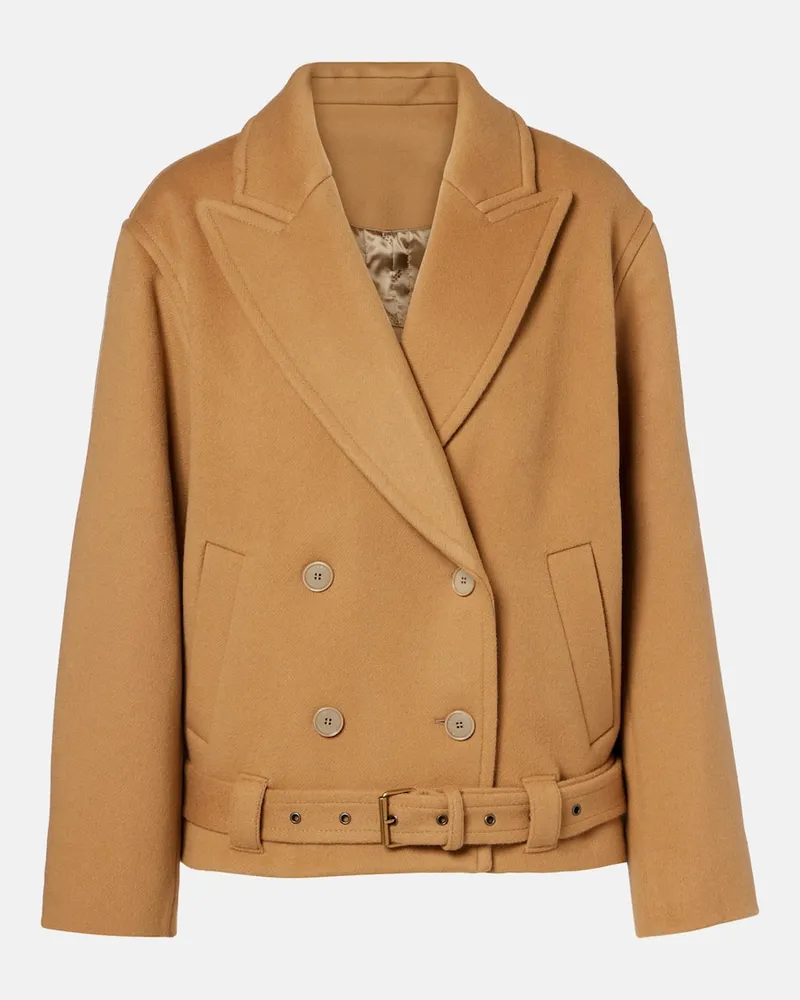 Isabel Marant Jacke Winry aus Wolle und Kaschmir Braun