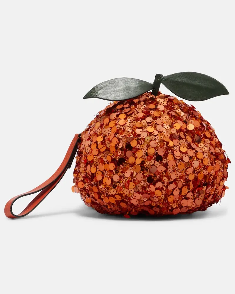 ALEMAIS Alémais Schultertasche Orange Mini mit Pailletten Orange