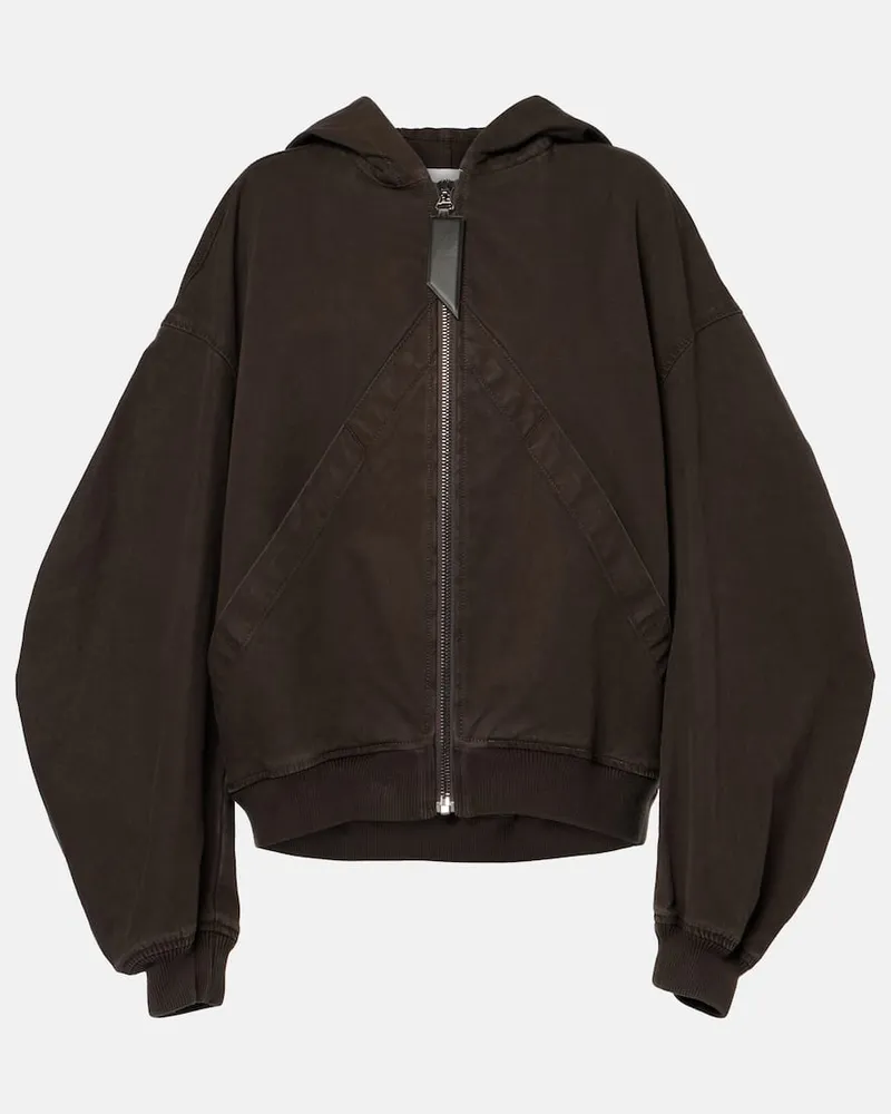 ATTICO Bomberjacke aus Baumwoll-Gabardine Braun