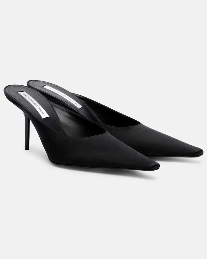 Victoria Beckham Mules Sloan aus Satin Schwarz