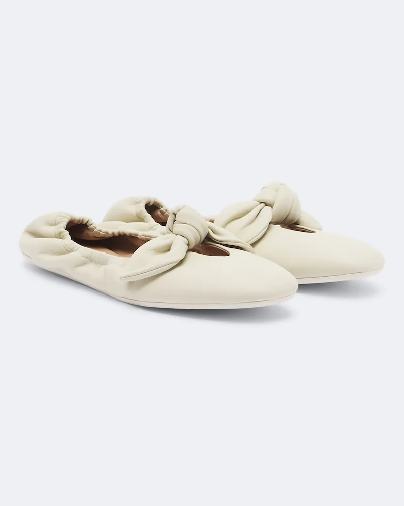 Zimmermann Ballerinas Carousel aus Leder Weiß