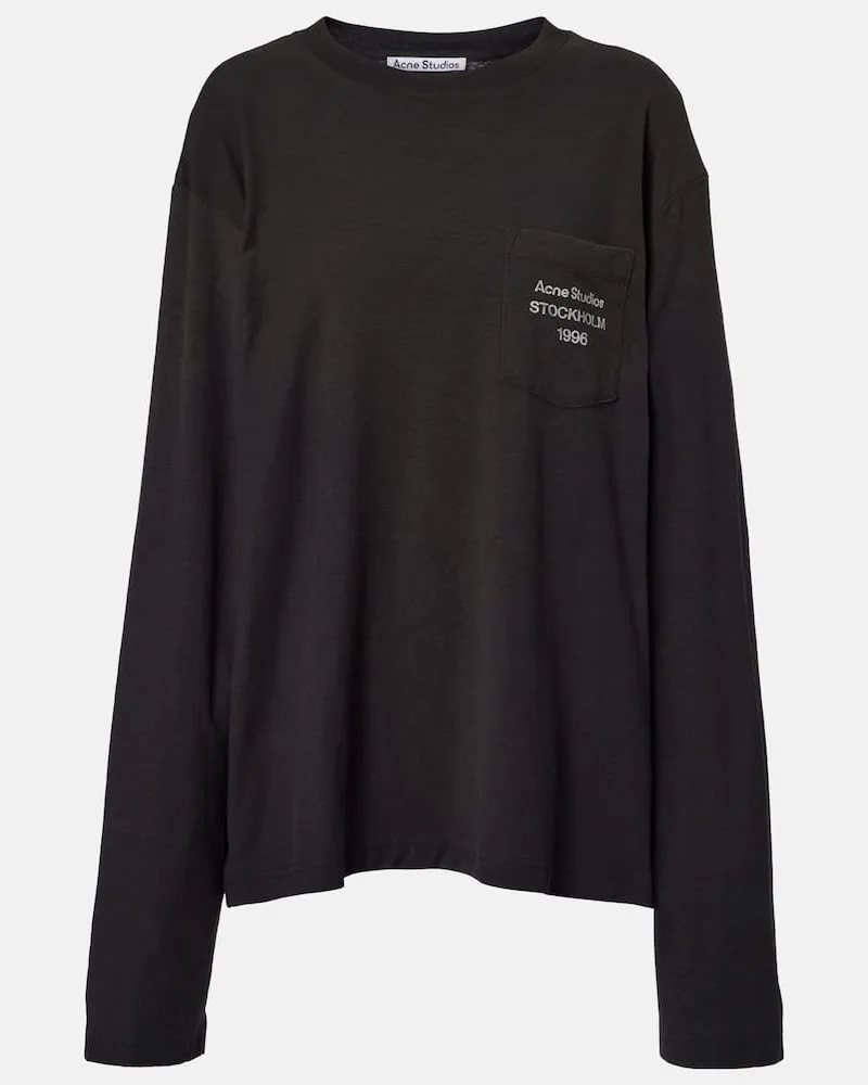 Acne Studios Longsleeve aus Jersey Schwarz