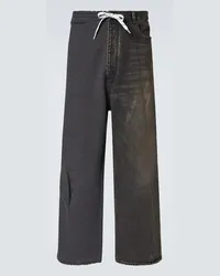 Balenciaga Mid-Rise Wide-Leg Jeans Grau