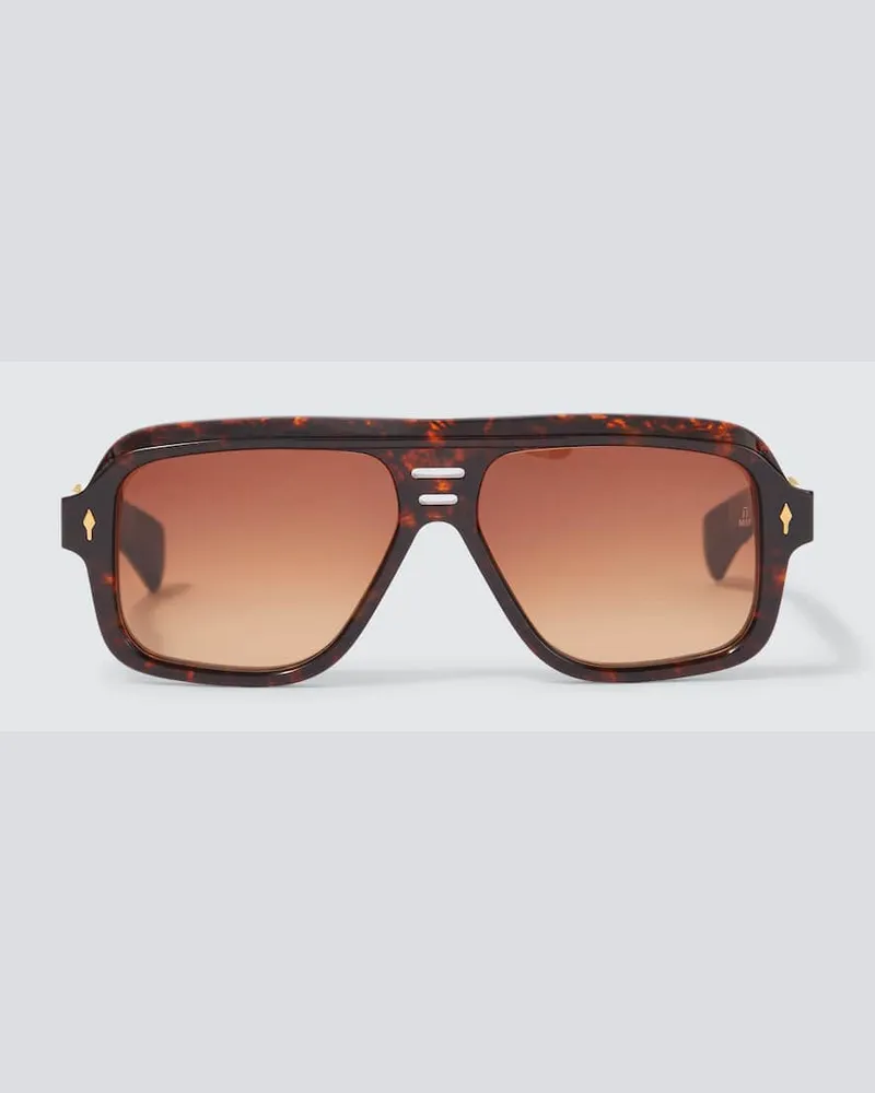 Jacques Marie Mage X Glenn Gould Aviator-Sonnenbrille Fugue Braun