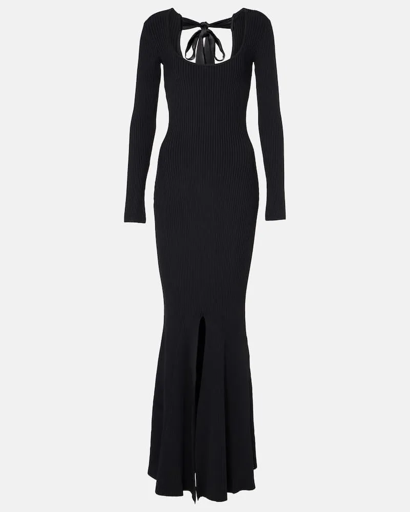 David Koma Robe aus Jersey Schwarz