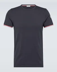 Moncler T-Shirt aus einem Baumwollgemisch Blau