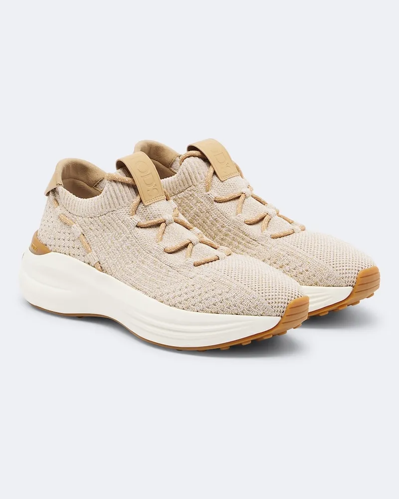 TOD'S Sneakers aus Strick Beige