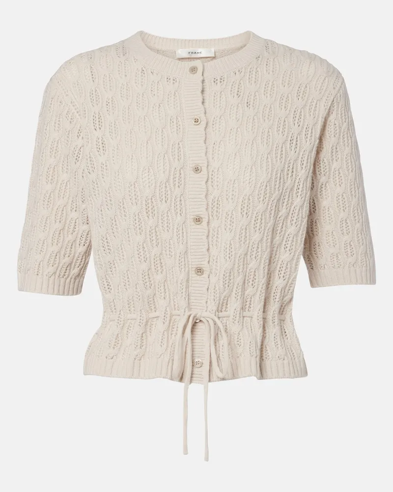 Frame Denim Cardigan Clover aus Wolle und Kaschmir Beige