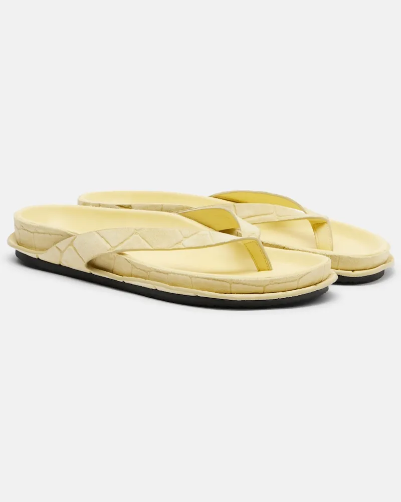 Jacquemus Sandalen Tatanes aus Veloursleder Gelb