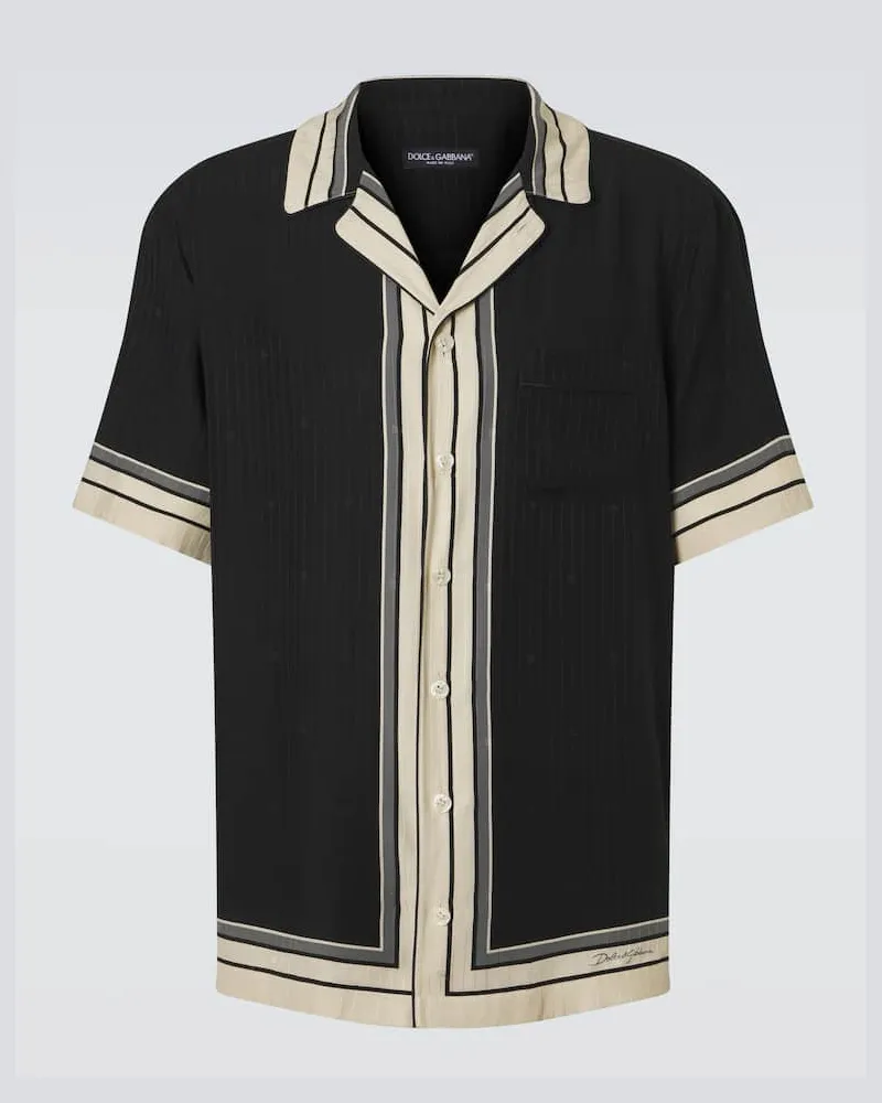 Dolce & Gabbana Hemd aus Seide Schwarz