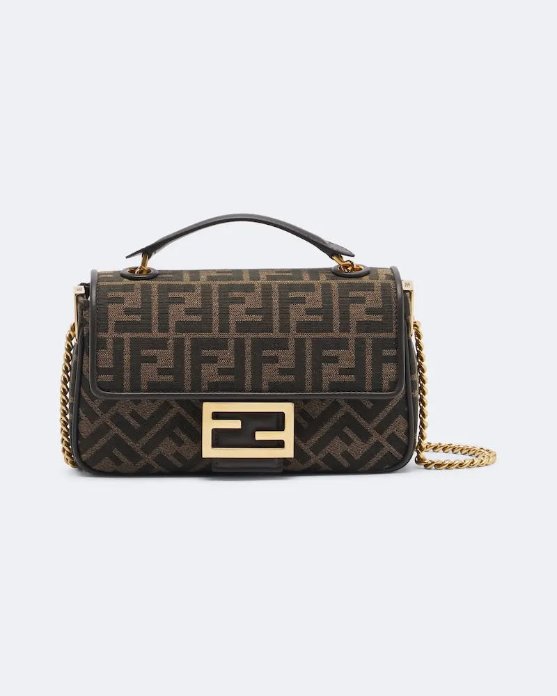 Fendi Schultertasche Baguette® FF Zucca Mini Braun
