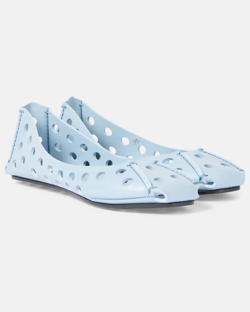 Alaïa Alaïa Ballerinas Perfo aus Leder Blau