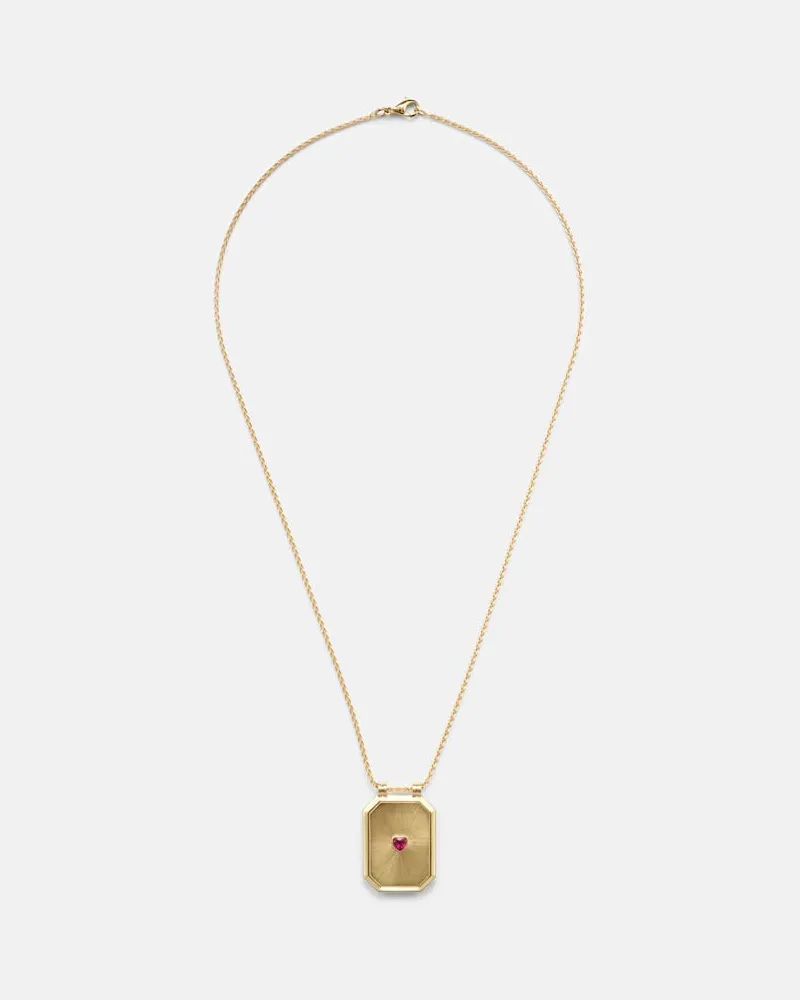 Marie Lichtenberg Halskette Love aus 18kt Gelbgold mit Rubin Gold