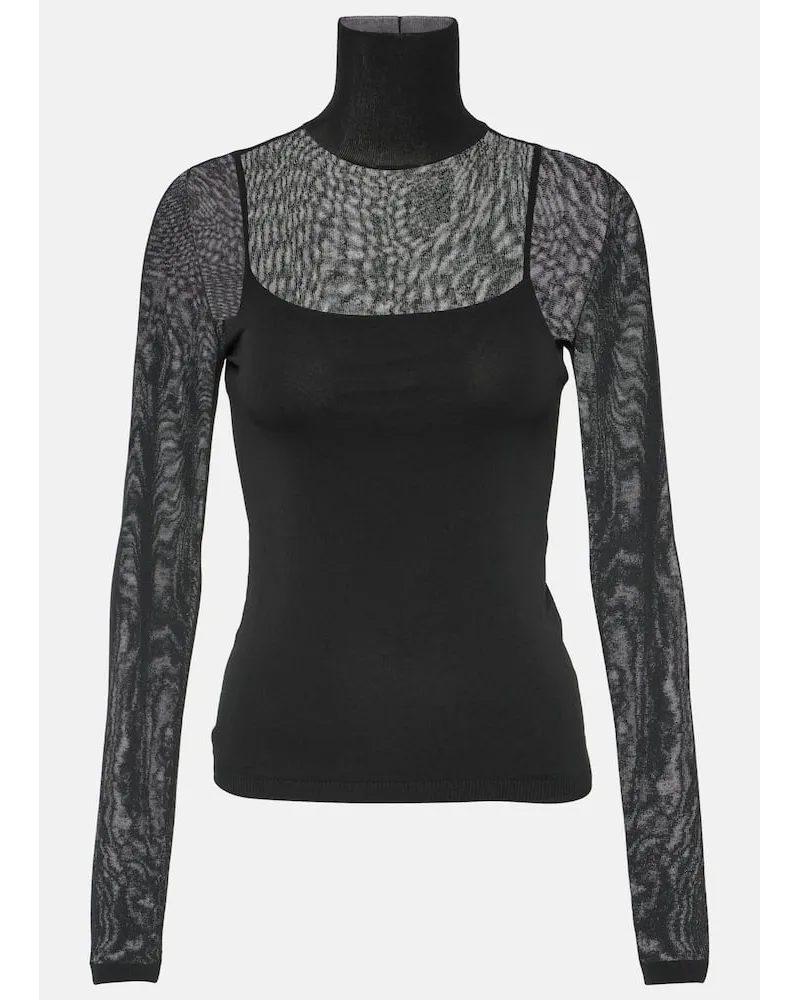 Max Mara Top Fatuo aus Jersey Schwarz