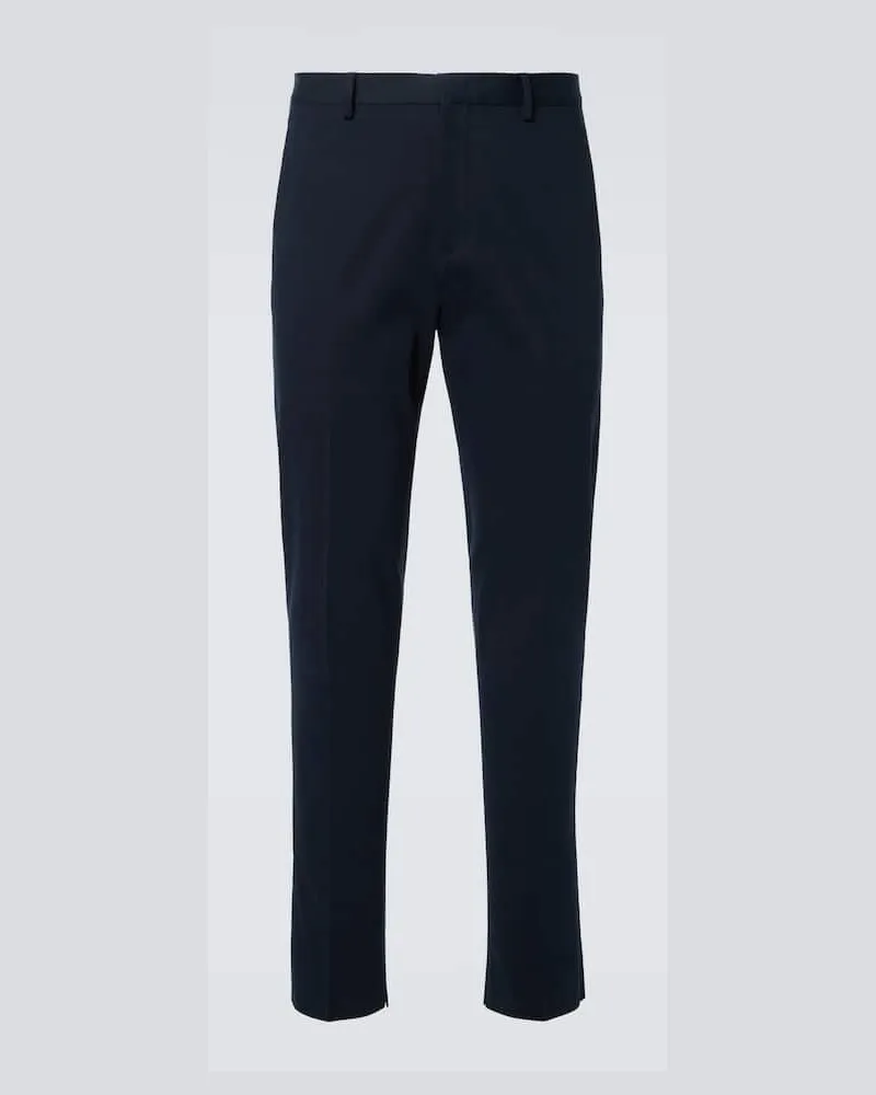 Loro Piana Gerade Hose aus Baumwolle Blau