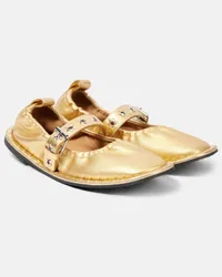 Stella McCartney Mary-Jane-Ballerinas Falabella Gold