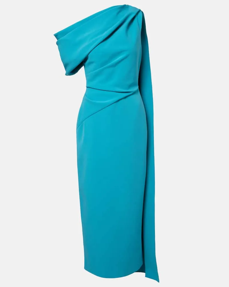 Roksanda Ilincic Midikleid Maite aus Crêpe Blau