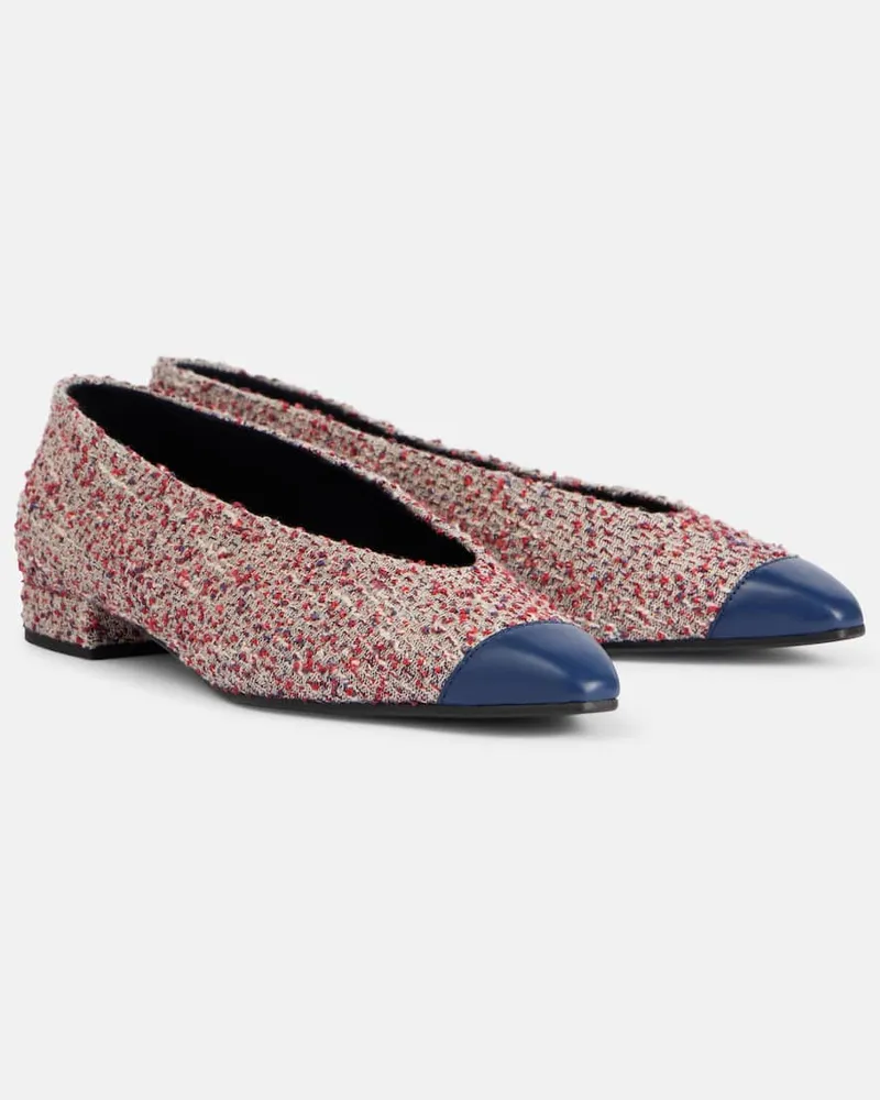 Loro Piana Ballerinas Rebecca aus Tweed Multicolor