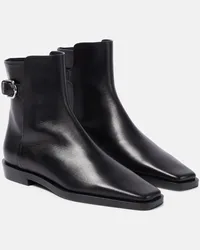 Totême Ankle Boots The Belted aus Leder Schwarz