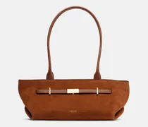 Schultertasche New York aus Veloursleder