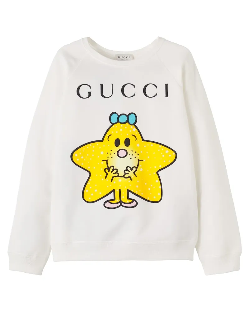 Gucci X Mr. Men Sweatshirt Little Miss aus Baumwolle Weiß