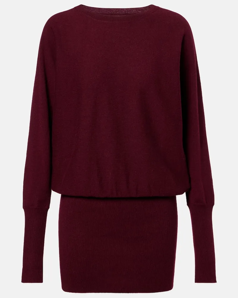 Jardin des Orangers Pulloverkleid aus Wolle und Kaschmir Burgunderrot
