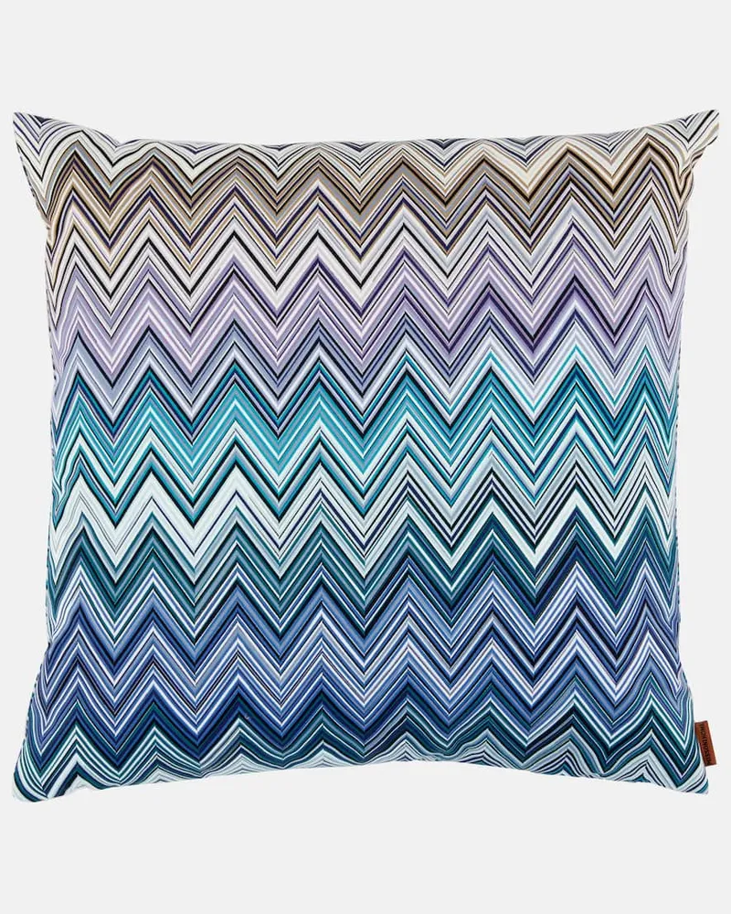 Missoni Kissen Jarris aus Baumwolle Blau