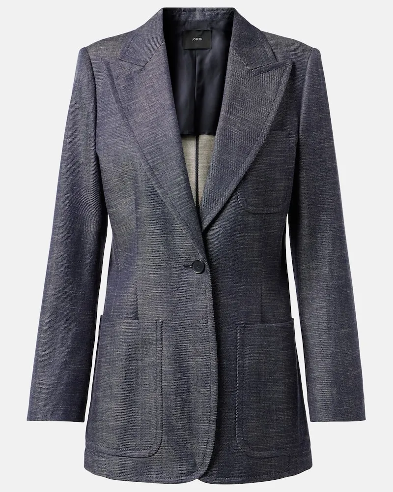 Joseph Blazer Cassini aus Wolle und Baumwolle Blau