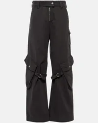 Acne Studios Mid-Rise-Cargohose aus Baumwoll-Canvas Grau