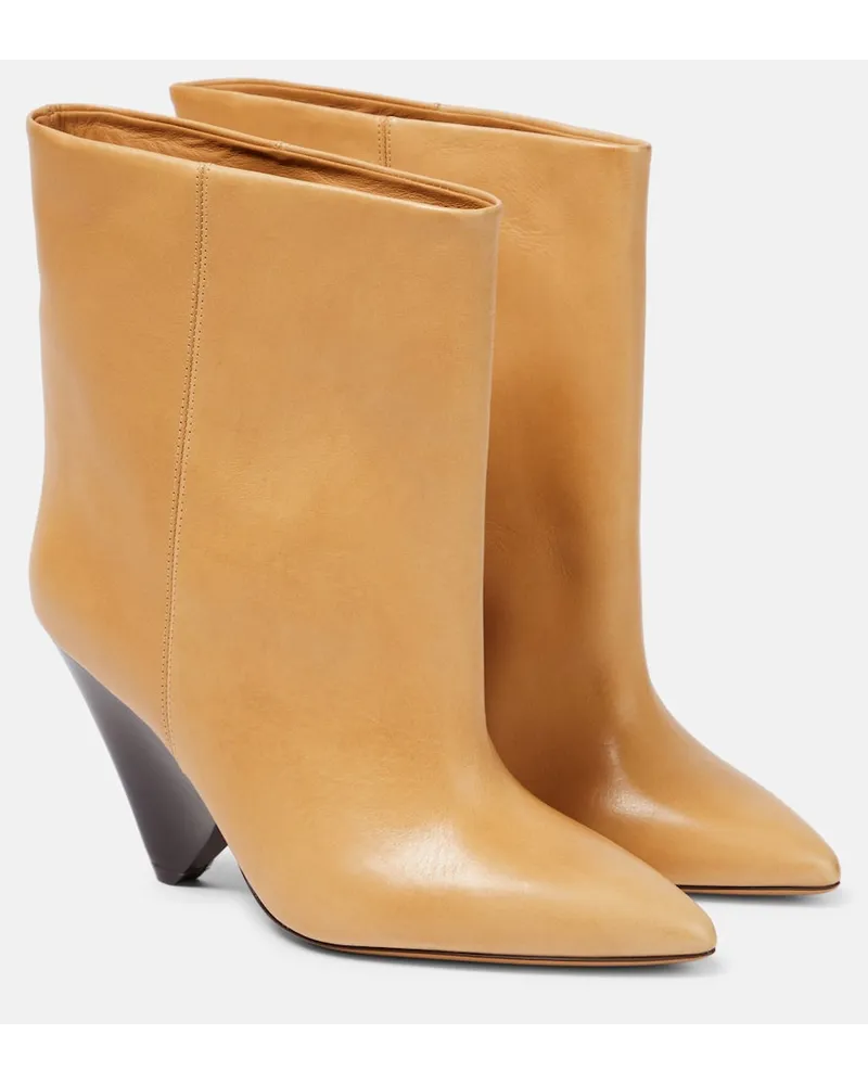 Isabel Marant Ankle Boots Miller aus Leder Nude