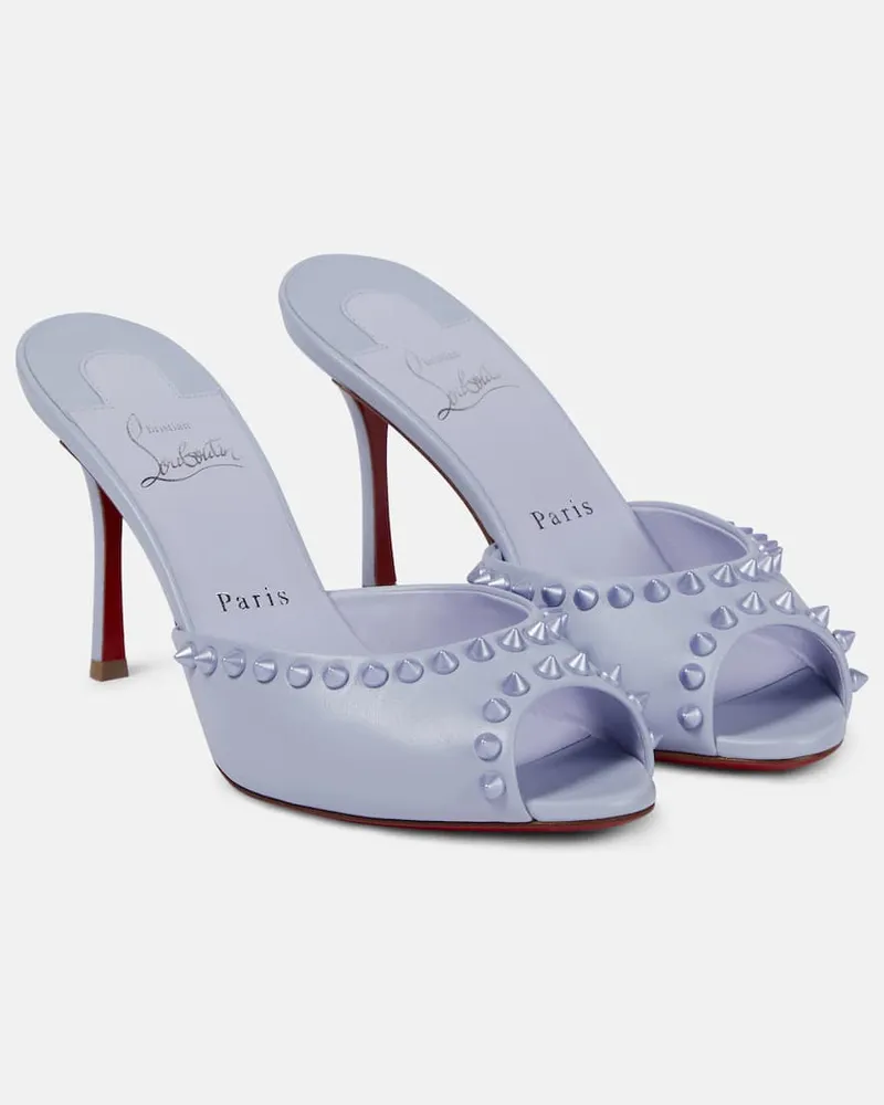 Christian Louboutin Pantoletten Me Dolly Spike 85 aus Leder Violett