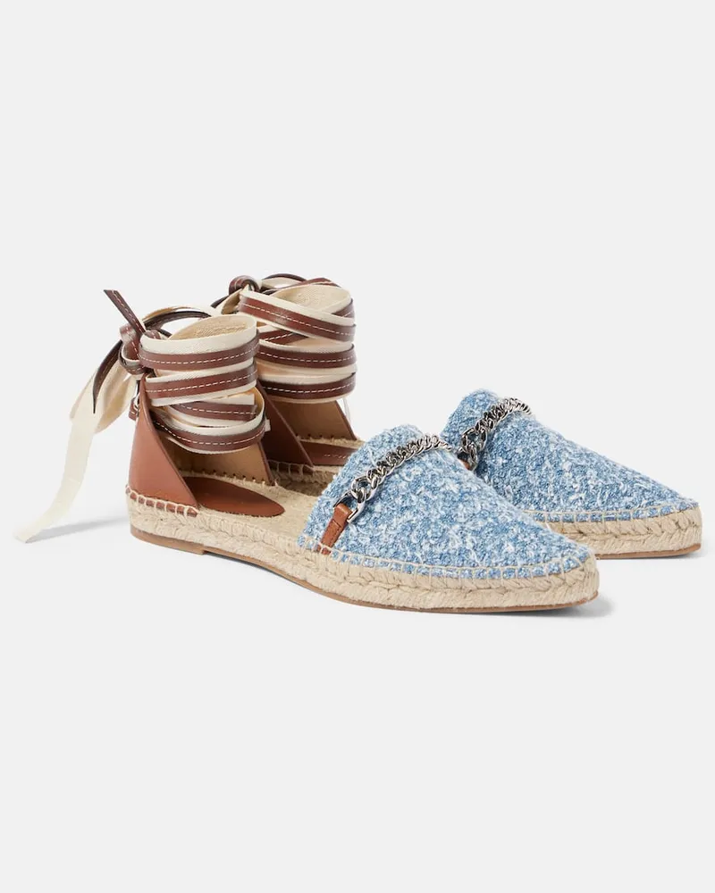 Stella McCartney Espadrilles Gaia aus Bouclé Blau