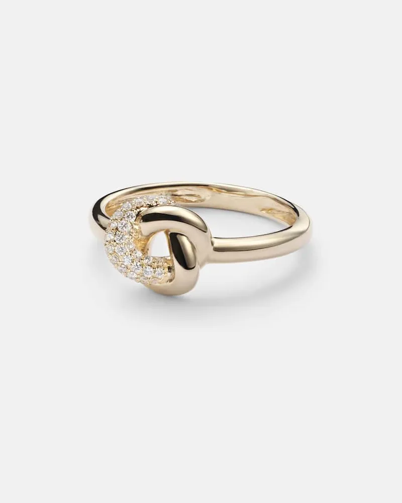 Stone & Strand Ring aus 14kt Gelbgold mit Diamanten Gold