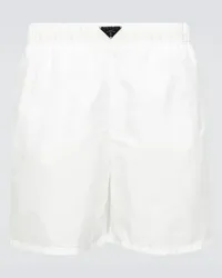 Prada Badeshorts aus Re-Nylon Weiss