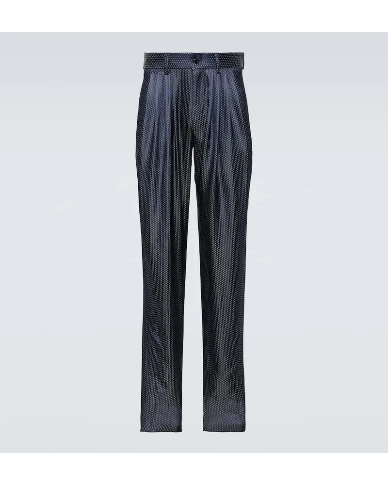 Giorgio Armani Schmale Hose Blau